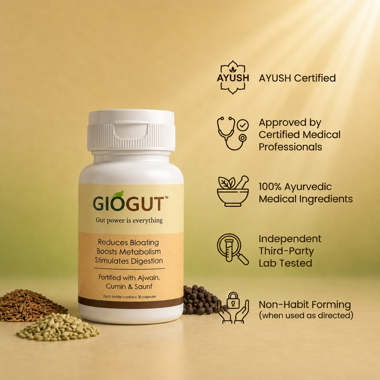 GIOGUT™  Because Gut Power Is Everything ( Pack of 2 )